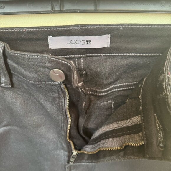 JOE’S Jeans Charlie Coated Silver High Rise Pocket Stretch Zip Denim Leather 29 - Picture 8 of 15